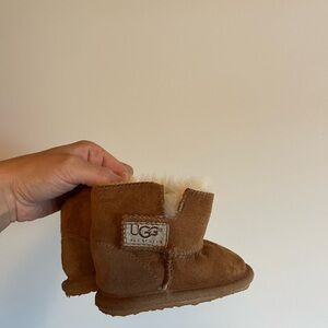 UGG Tan Baby Booties with Cozy Lining
